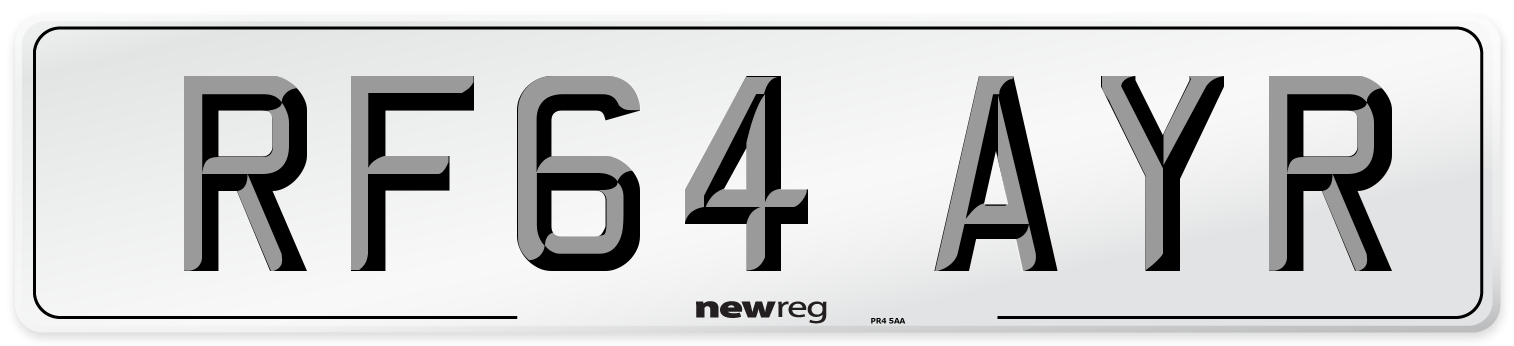RF64 AYR Number Plate from New Reg